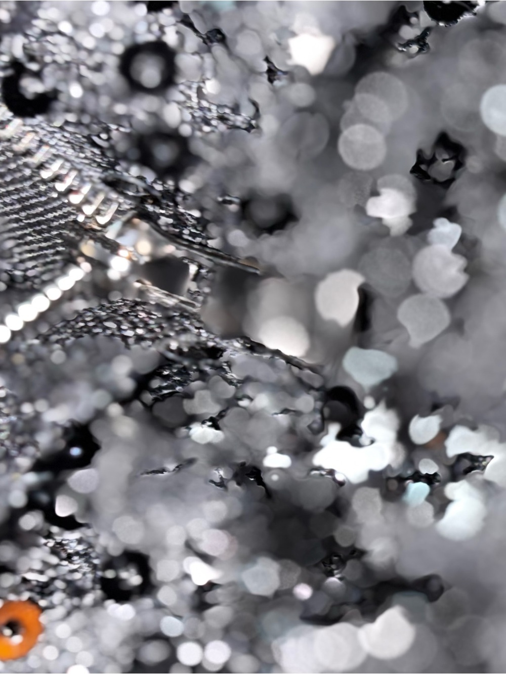 Black Sequin Mini Dress with Sweetheart Neckline - Picture 7 of 16